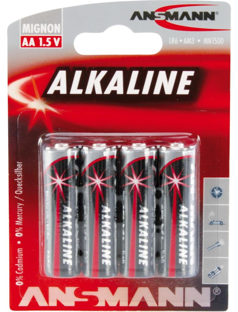 Ansmann 5015563 1x4 Ansmann Alkaline Mignon AA LR 6 Immagine del prodotto 