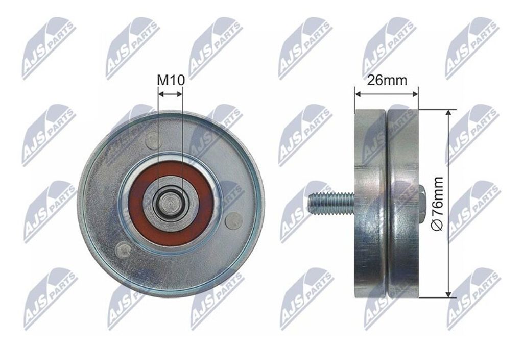 NTY Umlenkrolle Keilriemen Umlenkrole Keilriemen RNK-AU-050 für VW Golf IV Schrägheck (1J1) 26mm 76mm