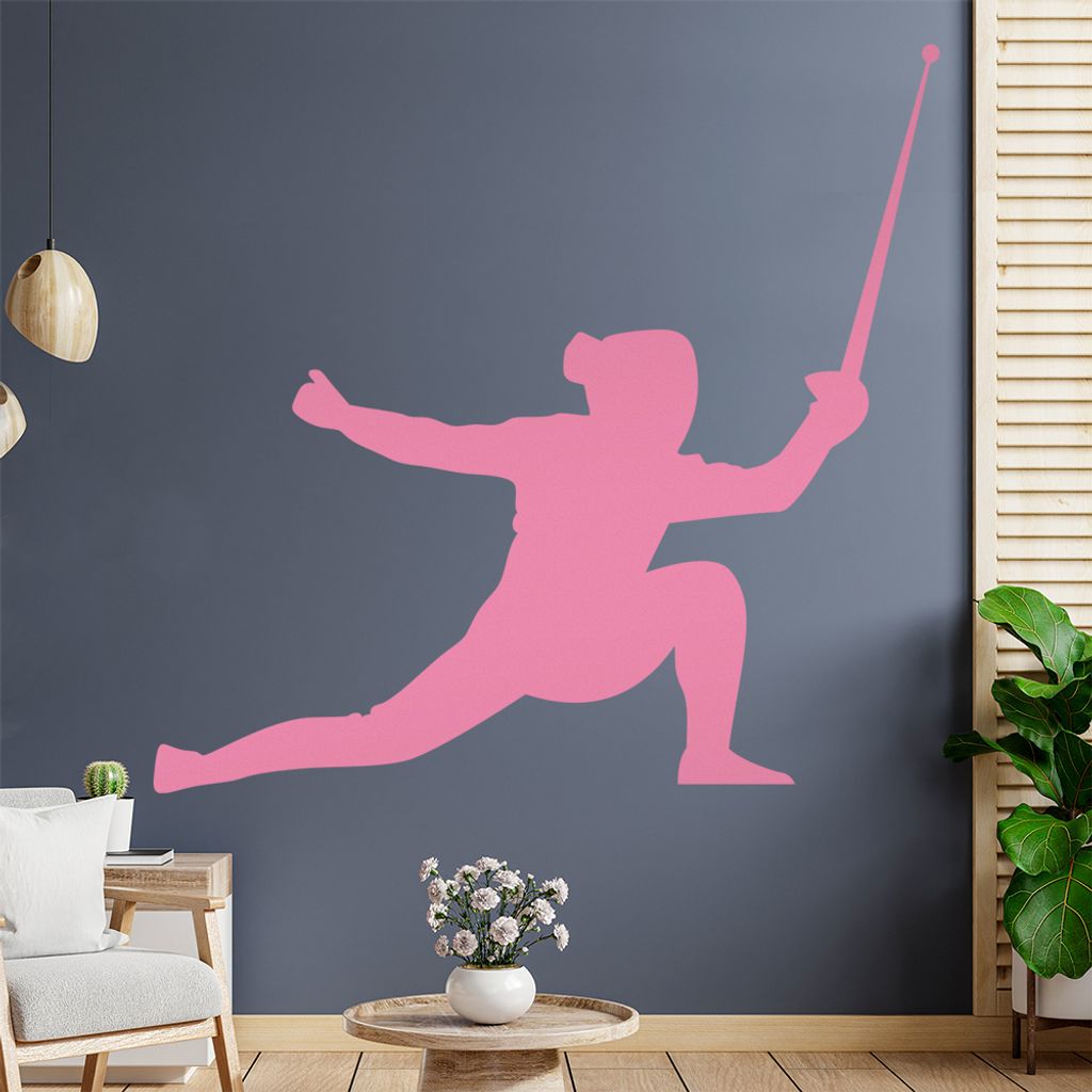 Fechten Degen Fechter Wandtattoo Wandaufkleber Wall Sticker - Dekoration, Küche, Wohnzimmer, Schlafzimmer, Badezimmer