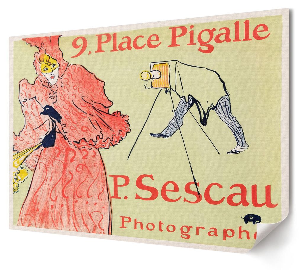 Der Fotograf Sescau - Kunstdruck A4 - Gemälde, Poster, Illustration- Wandbild für Wohnzimmer Schlafzimmer & Flur, Modernes Poster Wanddeko, Unger...