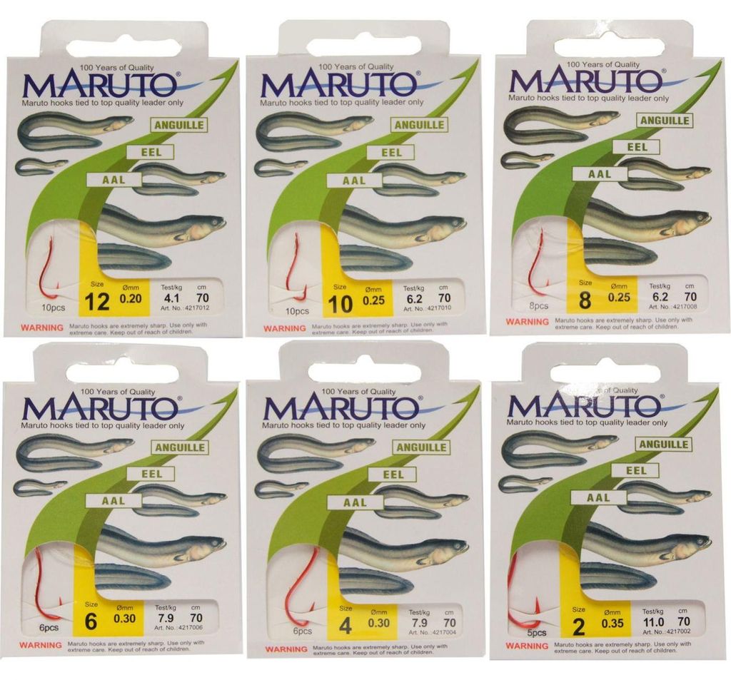 Maruto Aalhaken Aal Haken Aalangeln Wurmhaken, Größe:10 Produktbild 