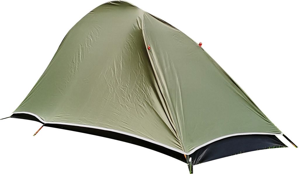 Ultraleichtes Campingzelt für 1 Person, Aluminiumstange, Outdoor-Wanderzelt, wasserdichtes Rucksackzelt, Armeegrün