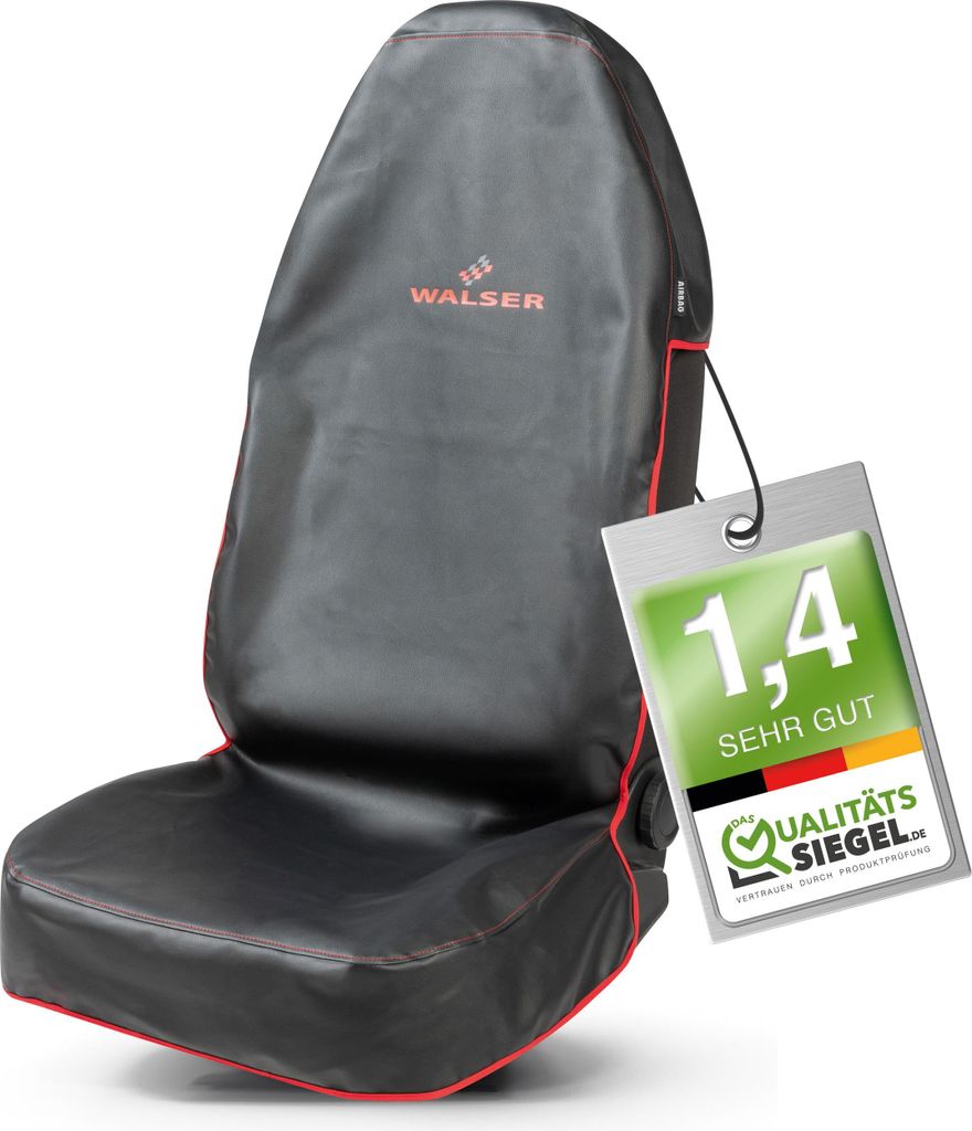 WALSER Premium Auto Sitzbezug Vordersitz aus Kunstleder, Qualitätssieger * Sitzschoner Auto Guardian, 1 Stück Auto Sitzbezüge, Schonbezug Autosi...