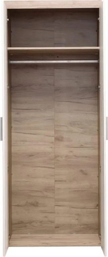 Armoire penderie Egna pour entrée ou chambre 80x202 cm blanc mélèze