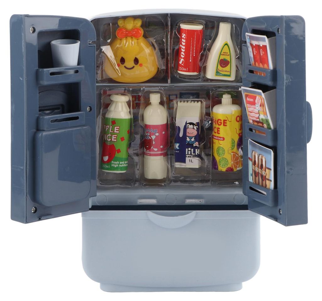 Simulation Intelligente Kühlschrank Doppeltür Küche Spielzeug Set Kinder Spielen Haus ToyBlue