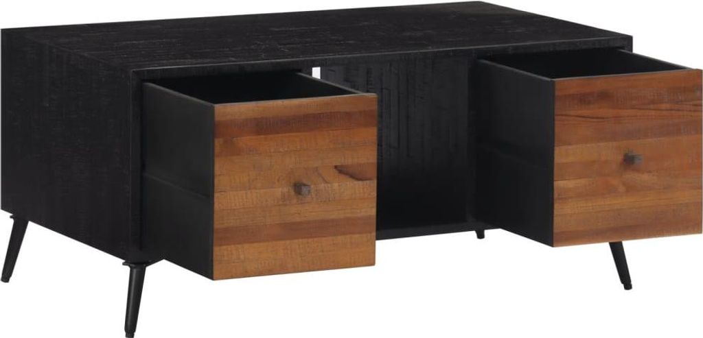 vidaXL Couchtisch 90x50x41 cm Recyceltes Massivholz Teak