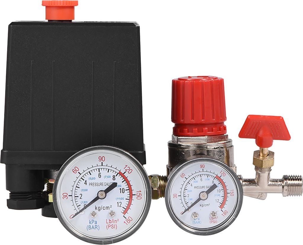 Druckschalter-Steuerventilregler für kleine Luftkompressoren mit Manometern