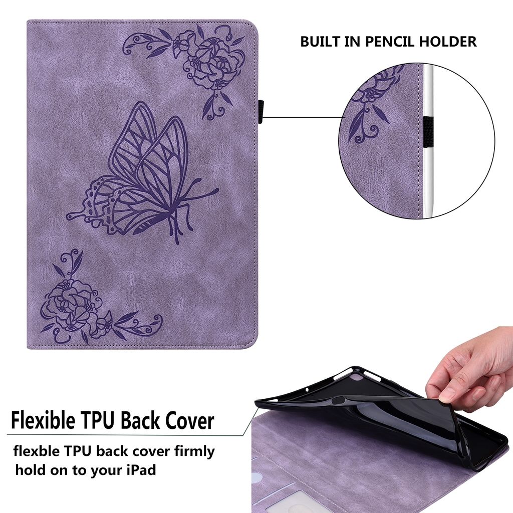 Für Samsung Galaxy Tab A8 10.5 2021 Lila Kunst Leder Hülle Tablet Tasche Etuis
