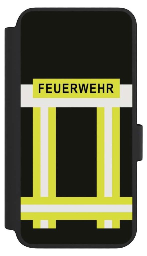 NIVOCASE Klapphülle für Samsung Galaxy S23 Handyhülle aus Kunst Leder NIVOflip schwarz Beruf Feuerwehr Feuerwehrmann