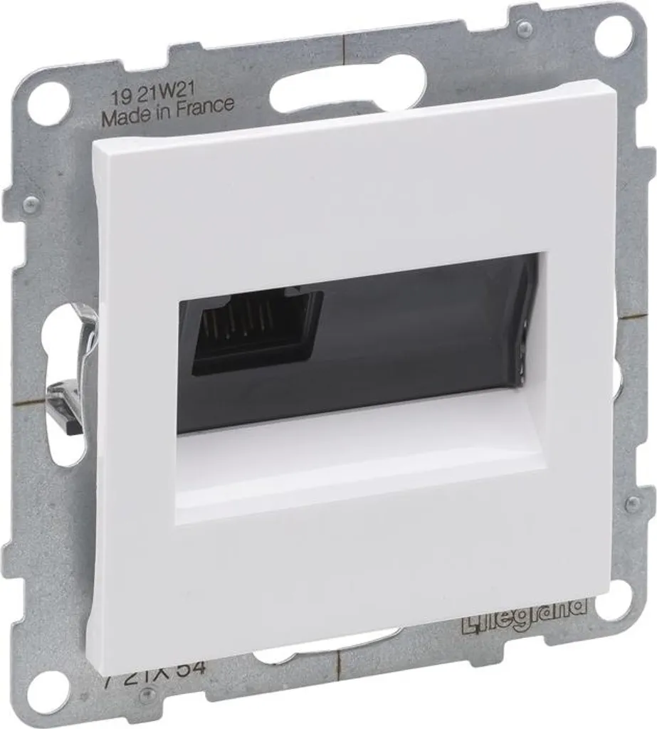 Prise Legrand RJ45 Catégorie 6A UTP Mosaic Blanc - Réf 076573 Complet