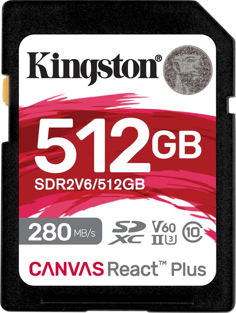 Kingston SDXC 512GB Canvas React Plus V60