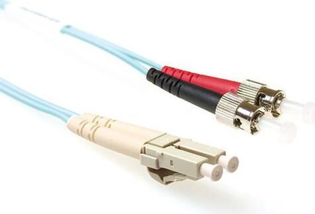Câble Patch Fibre Optique OM3 LC-ST Duplex 1.5m LSZH ACT FA7005