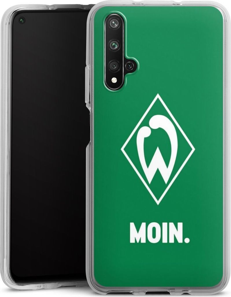 DeinDesign Handyhülle für Huawei Nova 5T Silikon Hülle Case Smartphone Schutzhülle Moin Offizielles Lizenzprodukt SV Werder Bremen