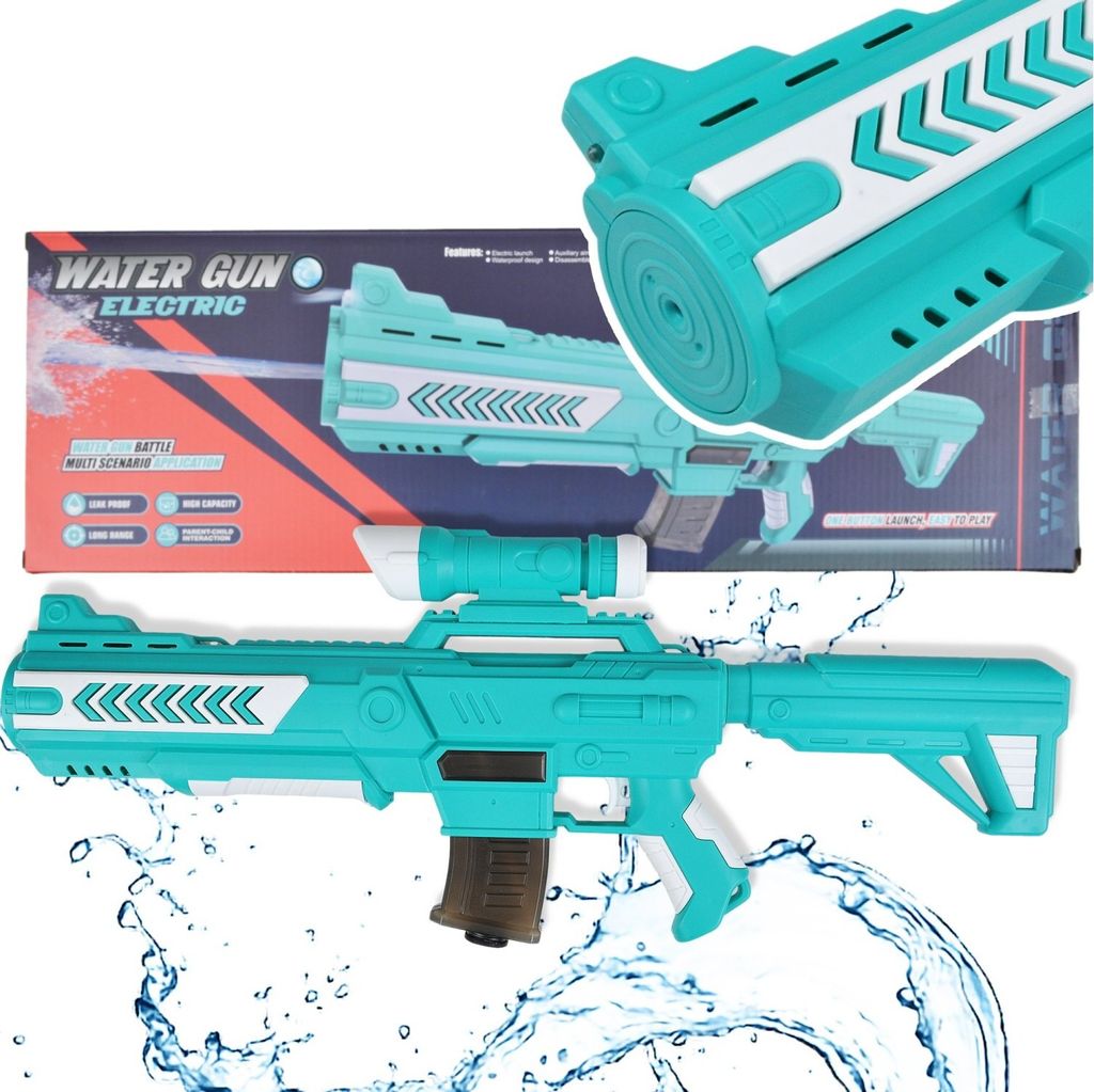Wasserpistole Wasserpistole Gewehr Lazy Monday Dyngus Batterie Xxl Blau