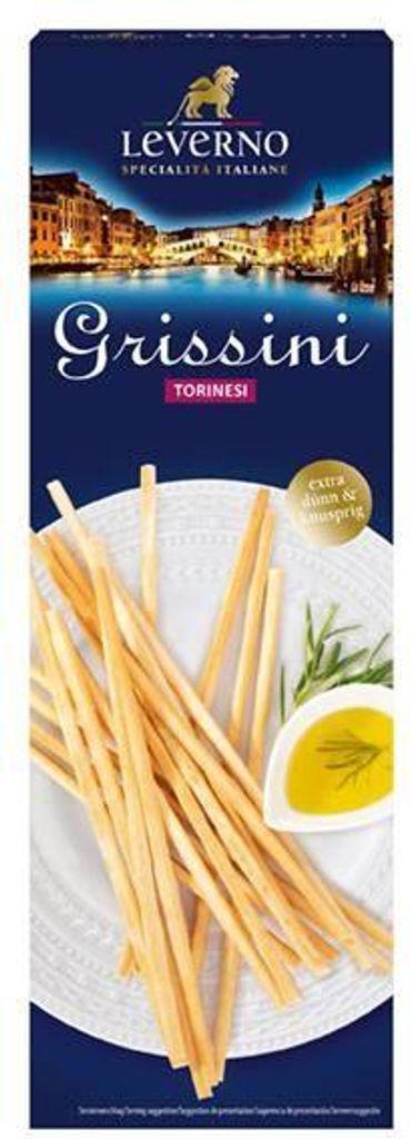 Leverno Grissini Torinesi 125 G Packung  Vegetarisch Extra Produktbild 
