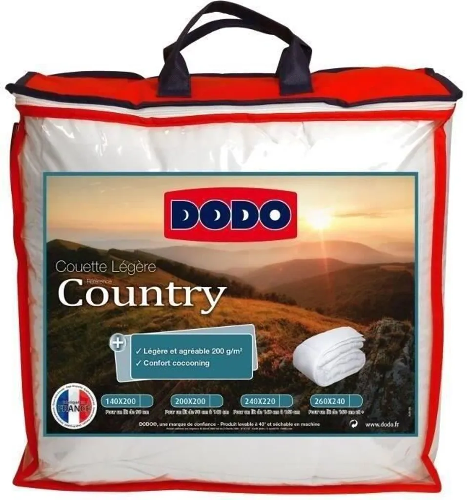 Piumino Estivo DODO 240x260 Bianco Policotone | Coperta Lavabile Francia