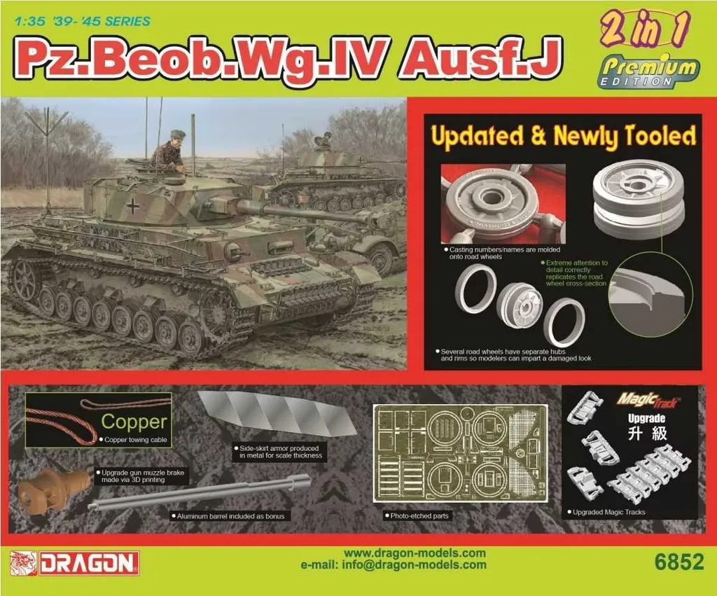 Maquette de char blindé Pz.Beob.Wg.IV Ausf.J échelle 1:35 Dragon