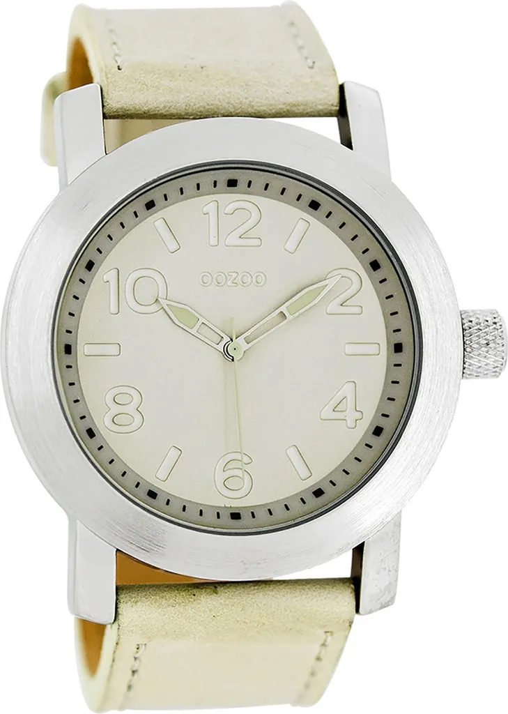 Oozoo Orologio da polso in pelle beige Orologi da donna analogici al quarzo UOC5150A