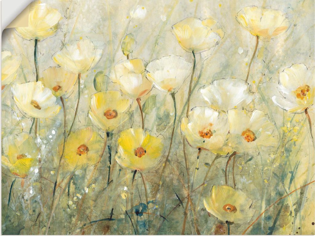 ARTland Wandbild, selbstklebend Sommer in voller Blüte II Größe: 80x60 cm