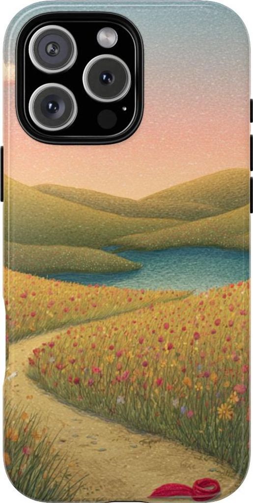 Frühlingswiese mit Blumen und See – Hülle Kompatibel mit iPhone 16 Pro Max