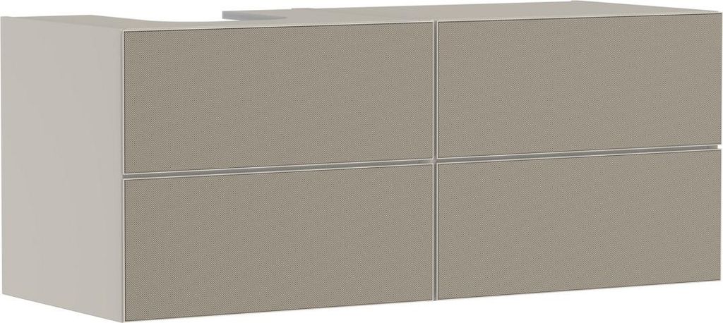 hansgrohe Xevolos E Waschtischunterschrank, 4 Schubkästen, 1 Ausschnitt links, 1370x550x555mm, für Konsole mit Aufsatzwaschtisch links, 54237390