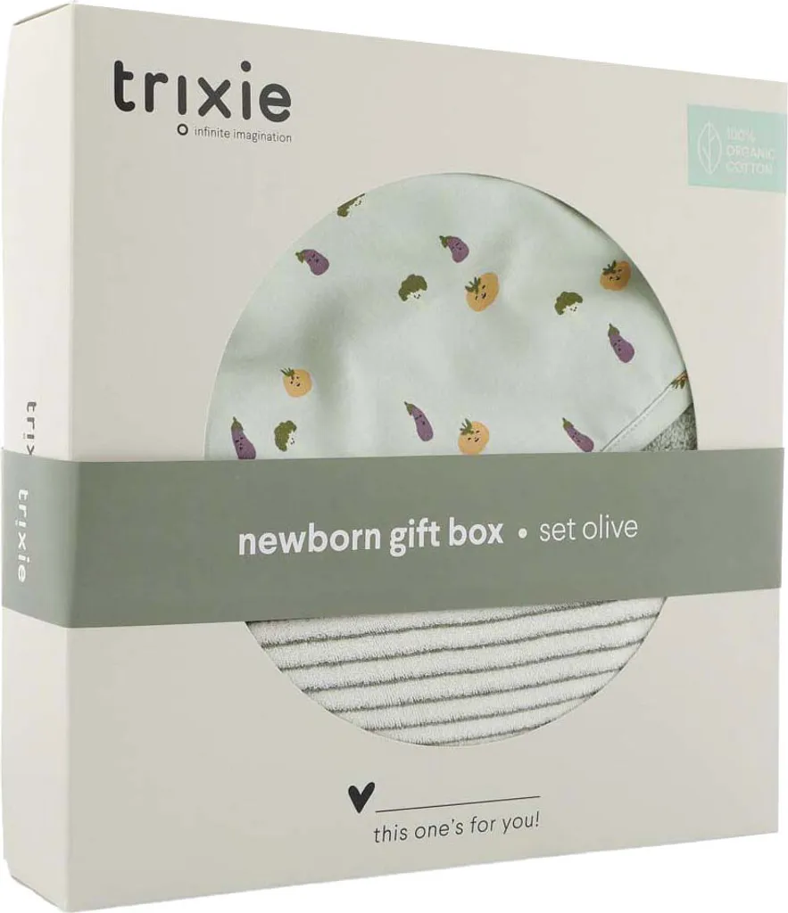 Coffret Cadeau Bébé Trixie Friendly Vegetables en Coton Bio Taille L