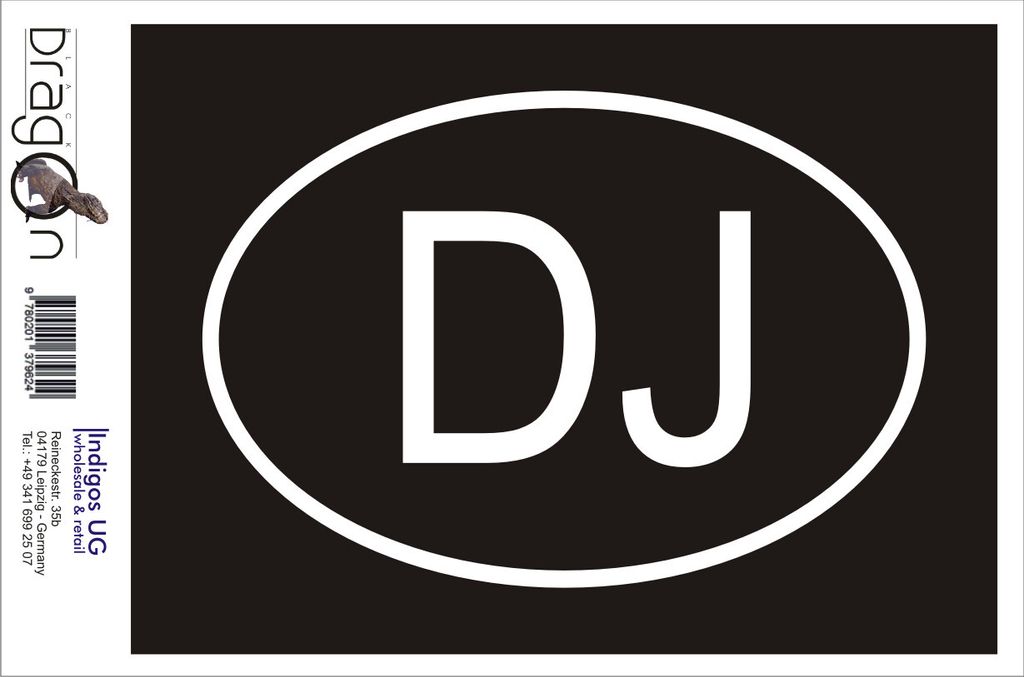 Aufkleber / Autoaufkleber - JDM / Die cut / Auto / OEM - Dschibuti DJ - 160x110 mm pink - Heckscheibe / Heckscheibenaufkleber