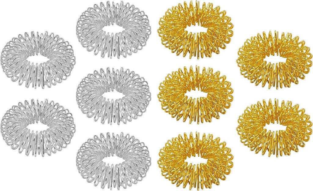 Akupressur-Massageringe, 40-teiliges Fingermassagering-Set, Akupunktur-Fingermassagering-Set, zur Linderung von Stress, Entspannung von Geist und K...