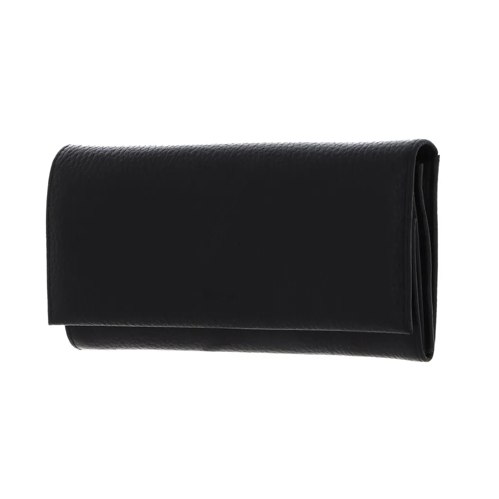 Porte-monnaie PICARD Pure 1 en Cuir Véritable Noir avec Fermeture Rabat