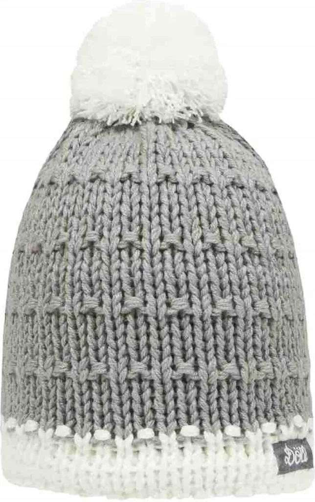 Cappello da bambina Döll grigio con pompon, misto cotone