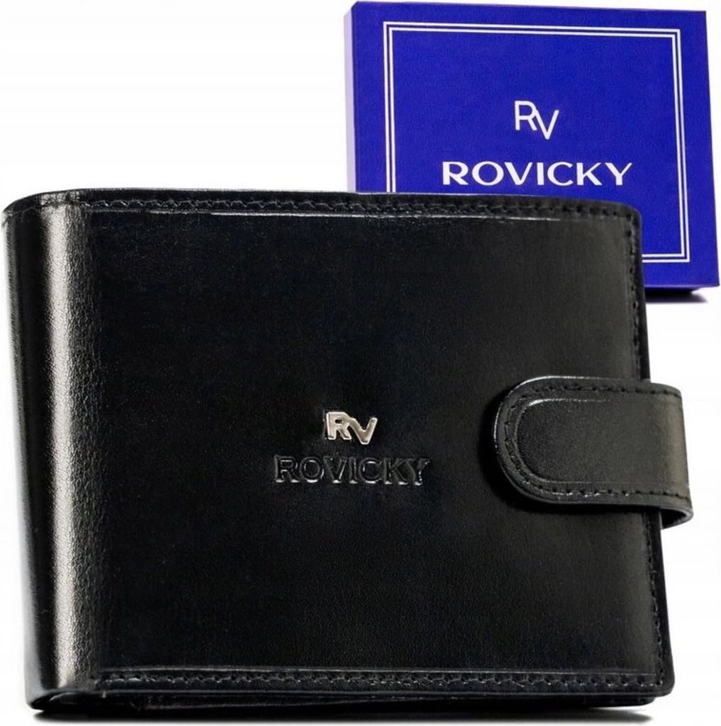 Rovicky Portemonnaie aus Leder für Männer Ouldrooch schwarz One size