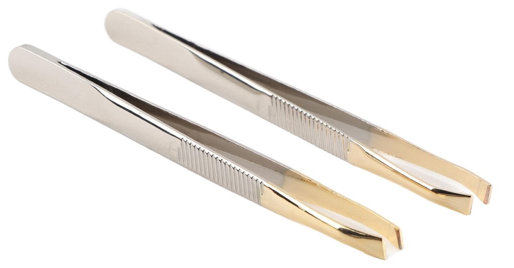 2er-Pack Augenbrauenpinzette für Damen, Präzisionspinzette, tägliches Schönheitswerkzeug für eingewachsene Haare an Augenbrauen und Gesichtsha...