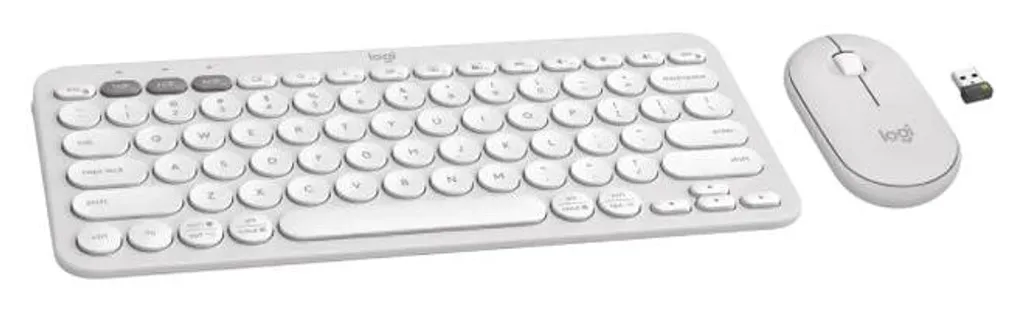 Pack Clavier et Souris sans fil Bluetooth Blanc Logitech Universel RF