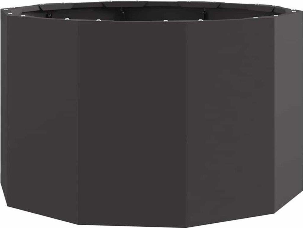 vidaXL Pflanzkübel Schwarz 60 x 60 x 35 cm Stahl Produktbild 