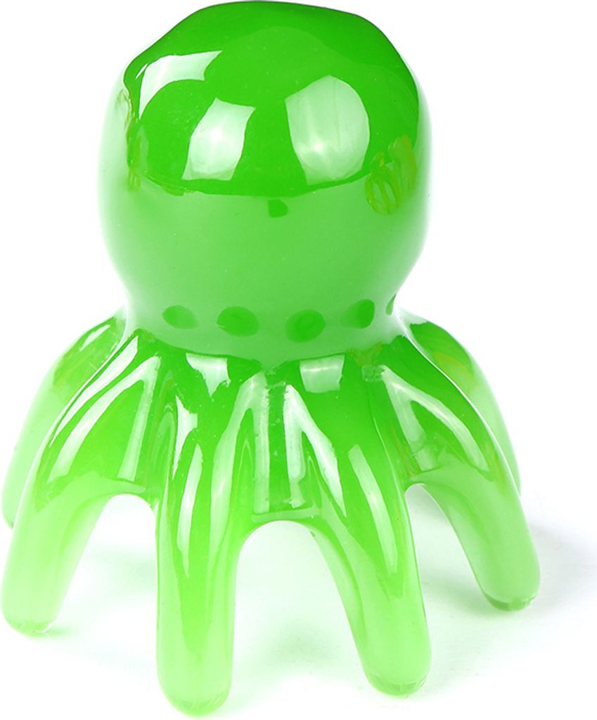 INF Oktopus Kopfhautmassagegerät - Großer Massagekamm für Akupressur Grün