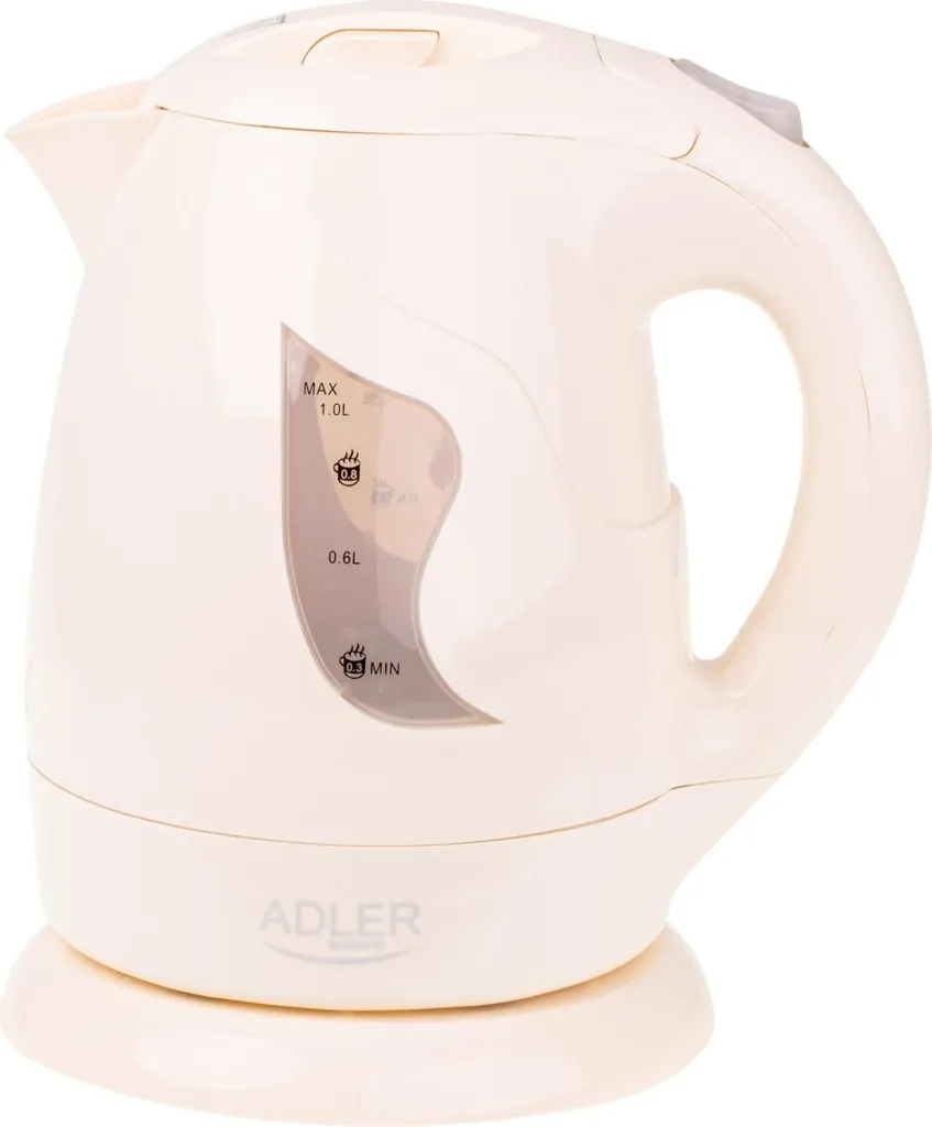 Mini Bollitore Elettrico Adler AD 08b 1L Beige | Ideale per Hotel e B&B