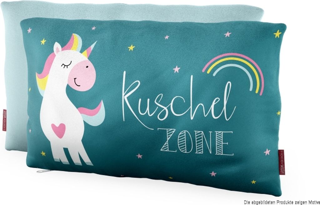 Kissen Zoo Freunde Unicorn Einhorn 25x40cm Geschenk für Dich
