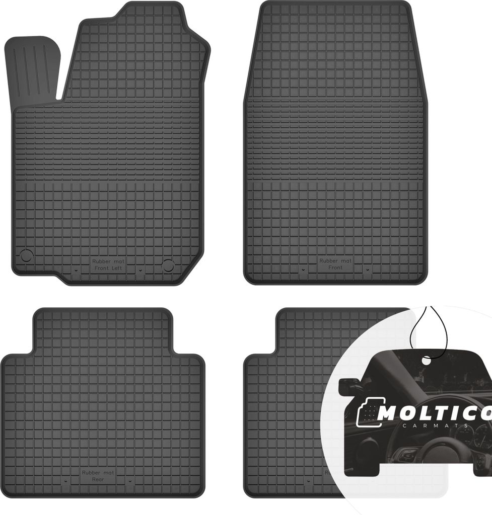 Gummimatten mit Rand Auto Fußmatten Gummi Automatten Passgenau 4-teilig Set - passend für Mitsubishi Outlander I 2001-2006