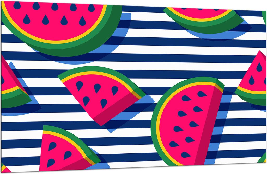 Herdabdeckplatte Glaskeramikkochfeld-Abdeckung Spritzschutz Glas 80x52 Wassermelone