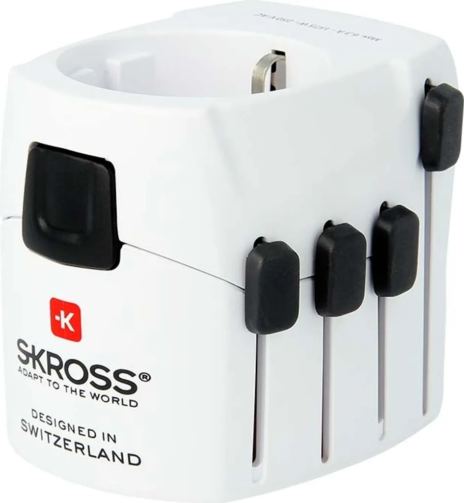 Adaptateur de voyage World PRO avec terre - Prise secteur universelle