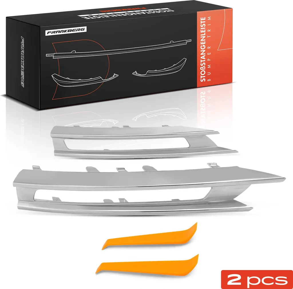 Jeu de Garnitures Chromées de Pare-chocs Avant pour Mercedes W166 ML