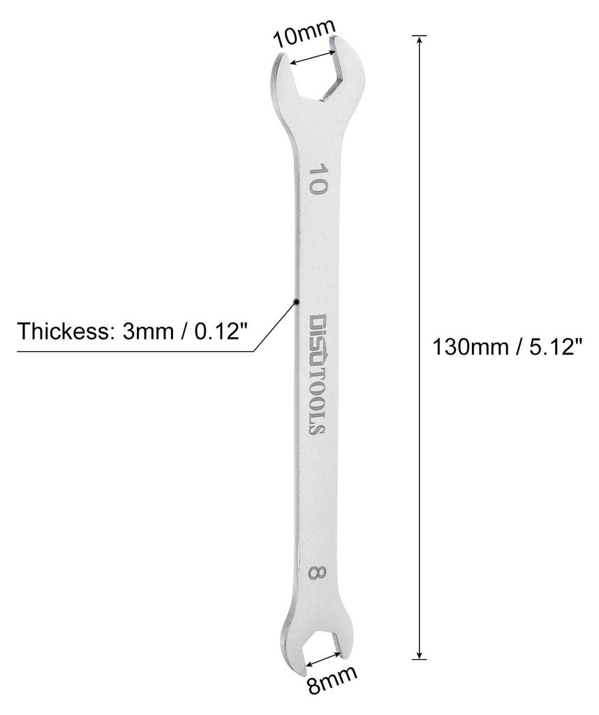 Doppel-Maulschlš¹ssel 8mm x 10mm, Schraubenschlš¹ssel Gabelschlš¹ssel Sandstrahlen 3cr13 Edelstahl, Offener Ringschlš¹ssel fš¹r Haushalts...