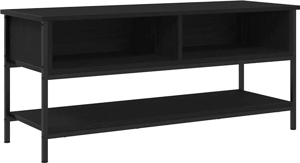 SYFAX™ Set Mobile TV Rovere Nero 100 cm | Ideale per Famiglie e Piccoli Spazi