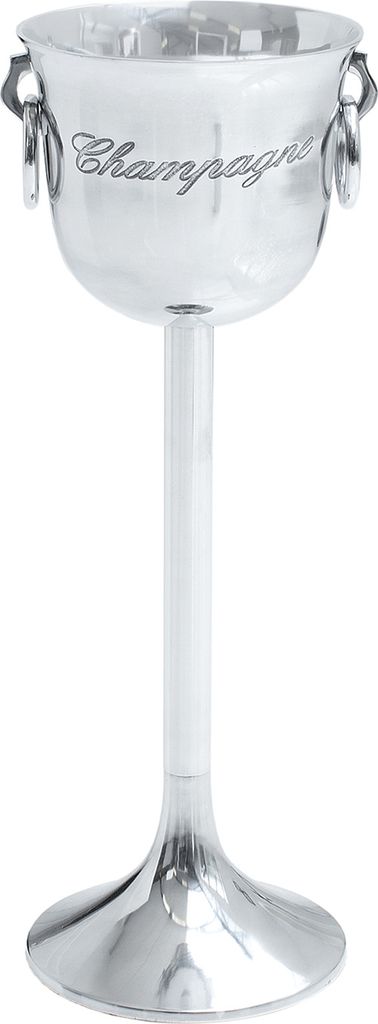 Eleganter Sektkühler CHAMPAGNE 75cm silber poliert Flaschenkühler