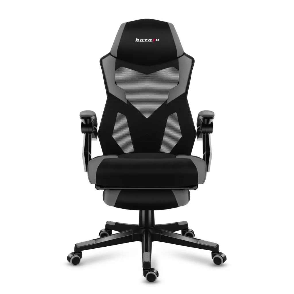 Huzaro Combat 3.1 Gris Chaise de jeu avec repose-pieds escamotable