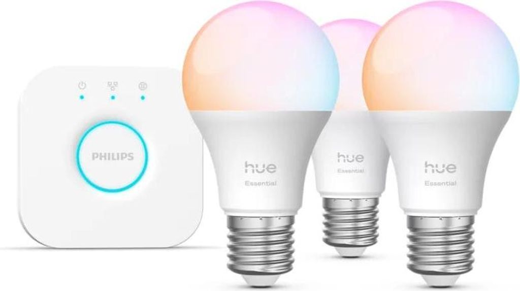 Basis Starter-Set: 3 smarte Lampen E27 (806 lm) + Philips Produktbild 