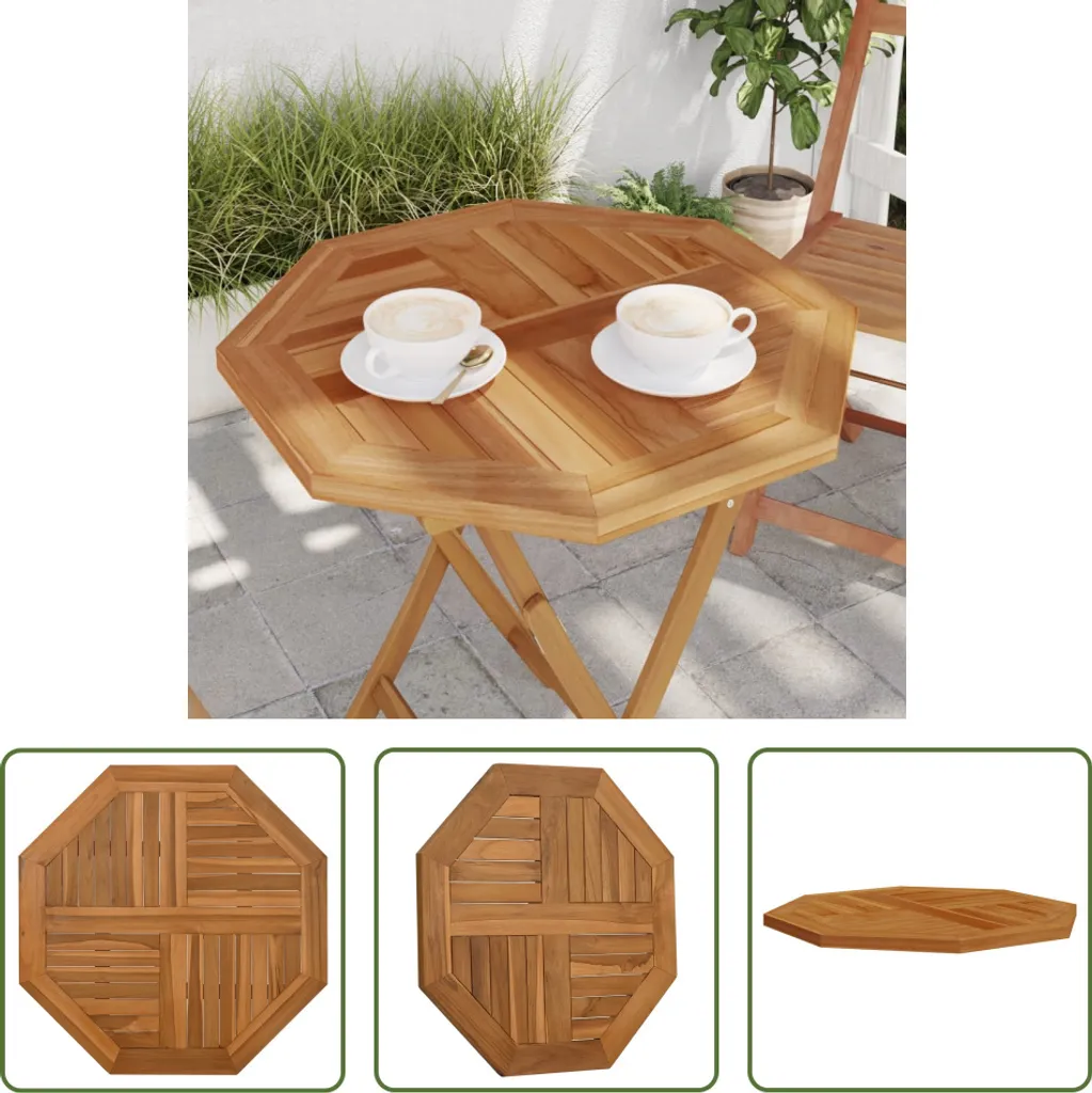 Piano in Teak 60x60 cm per Tavolo da Giardino - Design Ottagonale