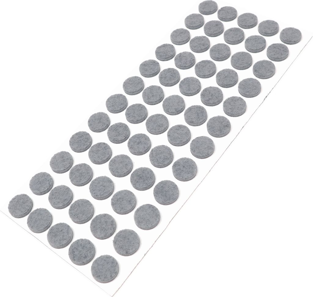 Adsamm® | 60 x selbstklebende Filzgleiter / Grau / Ø 14 mm Produktbild 