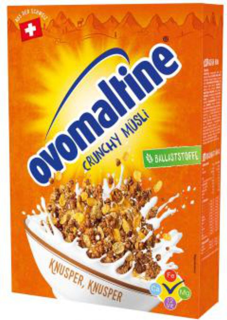 Ovomaltine chrumkavé müsli z jačmenného sladu a kakaa 450g Obrázok produktu 