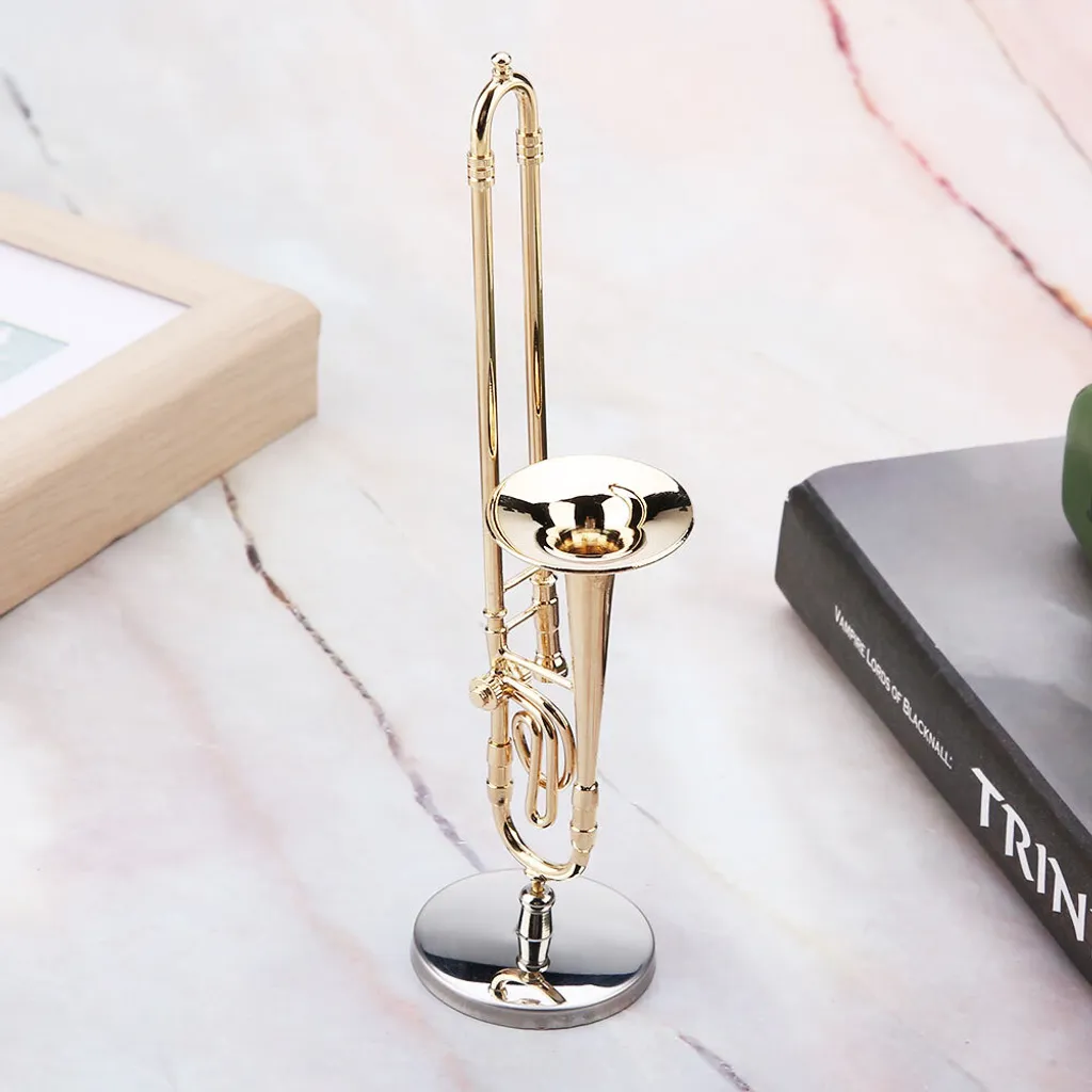 Modello Musicale Trombone Ornamentale | Strumenti in Miniatura Design Luxury